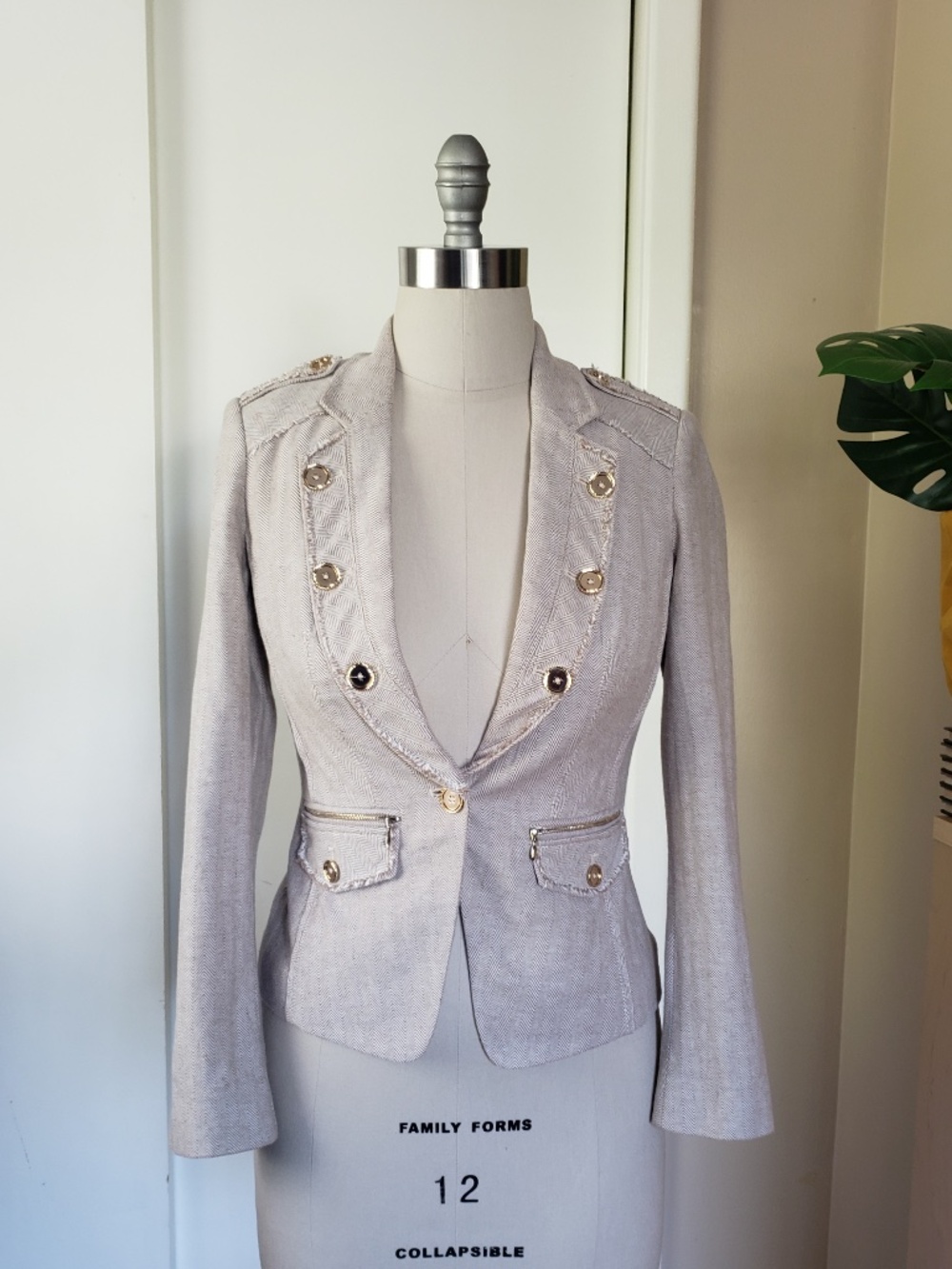 WHBM Neutral Style Blazer Size 2